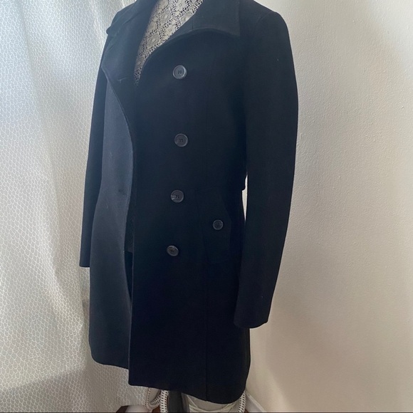 soia & Kyo Wool Black Peacoat Made in Canada - Picture 4 of 9